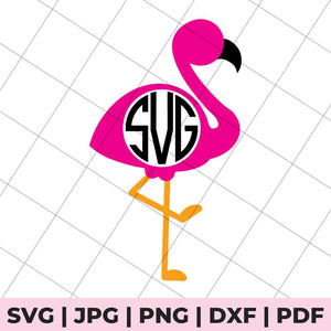 flamingo monogram svg file