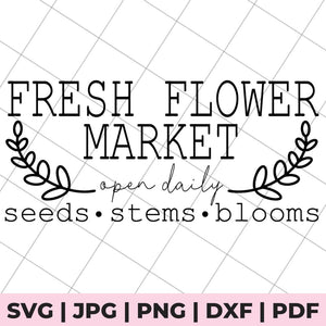 fresh flower market svg file