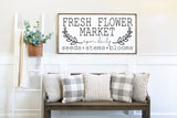 fresh flower market farmhouse style sign