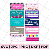 sheet of 10 gift tags to download