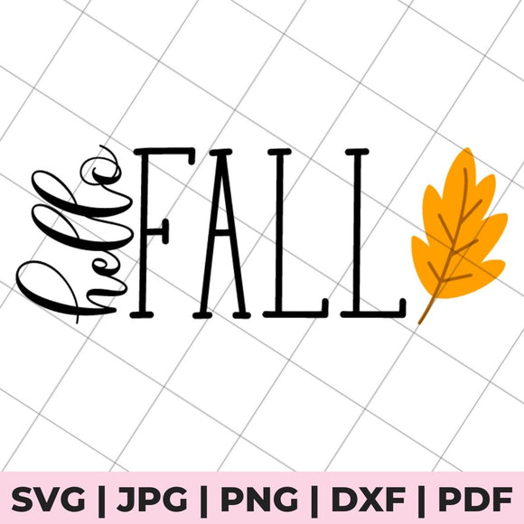 hello fall svg file