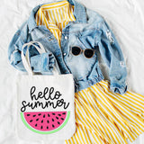 hello summer tote bag