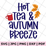 hot tea and autumn breeze svg file