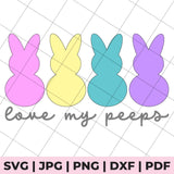 love my peeps bunny svg