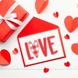 plaid love valentine's day card