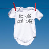 no hair don't care baby onesie