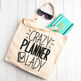 crazy planner lady tote