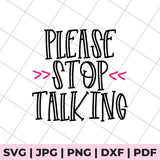 please stop talking svg file
