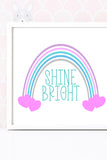 shine bright rainbow svg file artwork