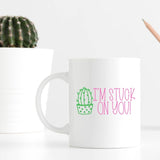 i'm stuck on you cactus coffee mug