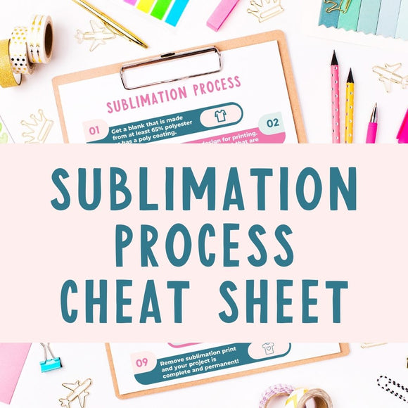 sublimation process cheat sheet