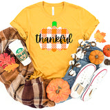 thankful plaid pumpkin shirt